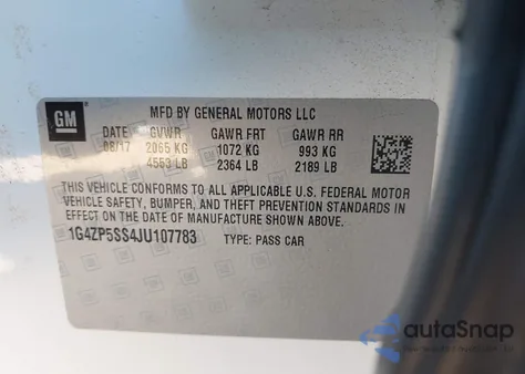 2018 Buick Lacrosse Essence from USA, damaged, VIN 1G4ZP5SS4JU107783